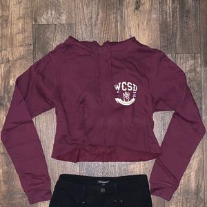 West Coast Cropped Hoodie